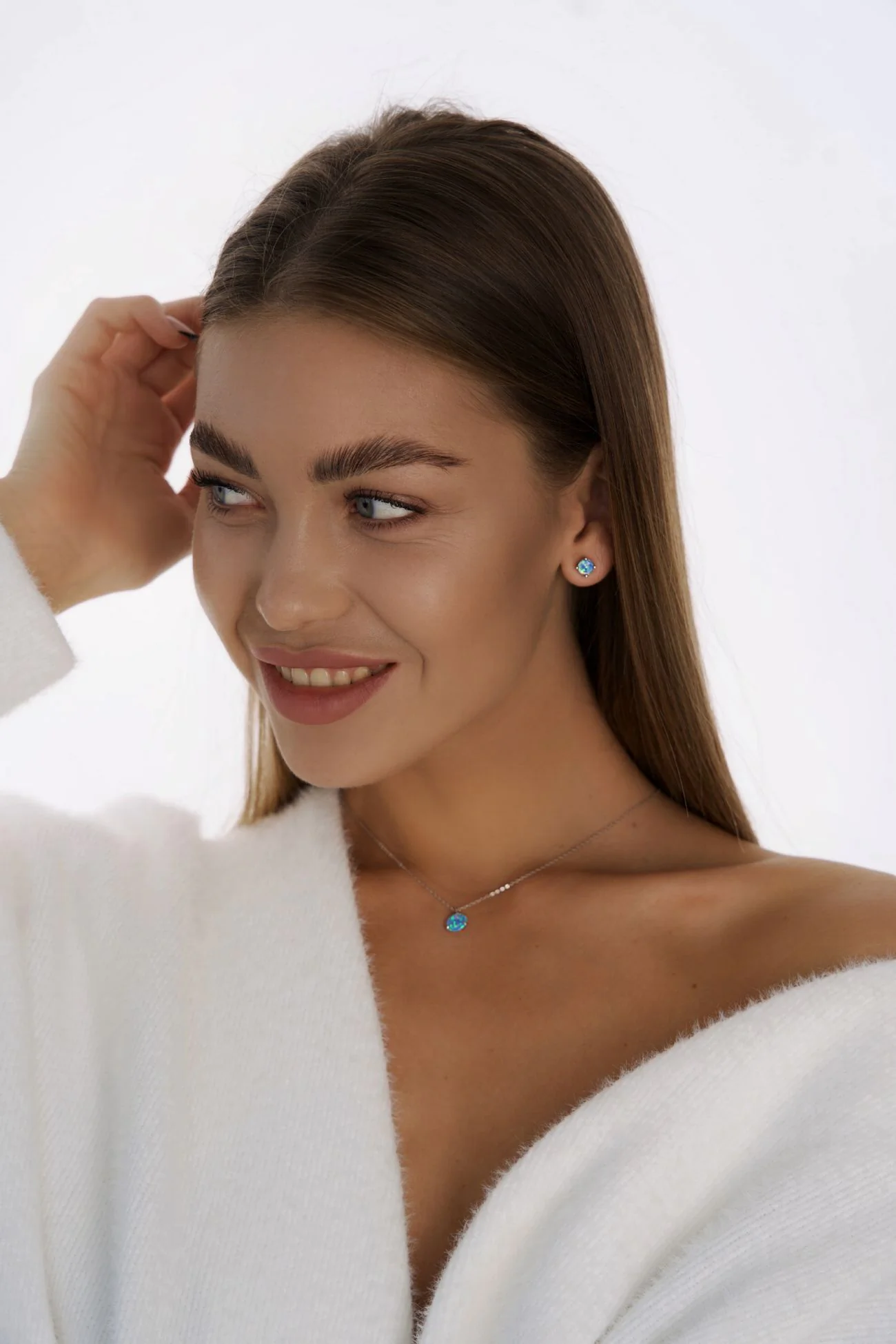 Сережки "Опал сині" – обкладинка - купуйте на Chuttyevo!