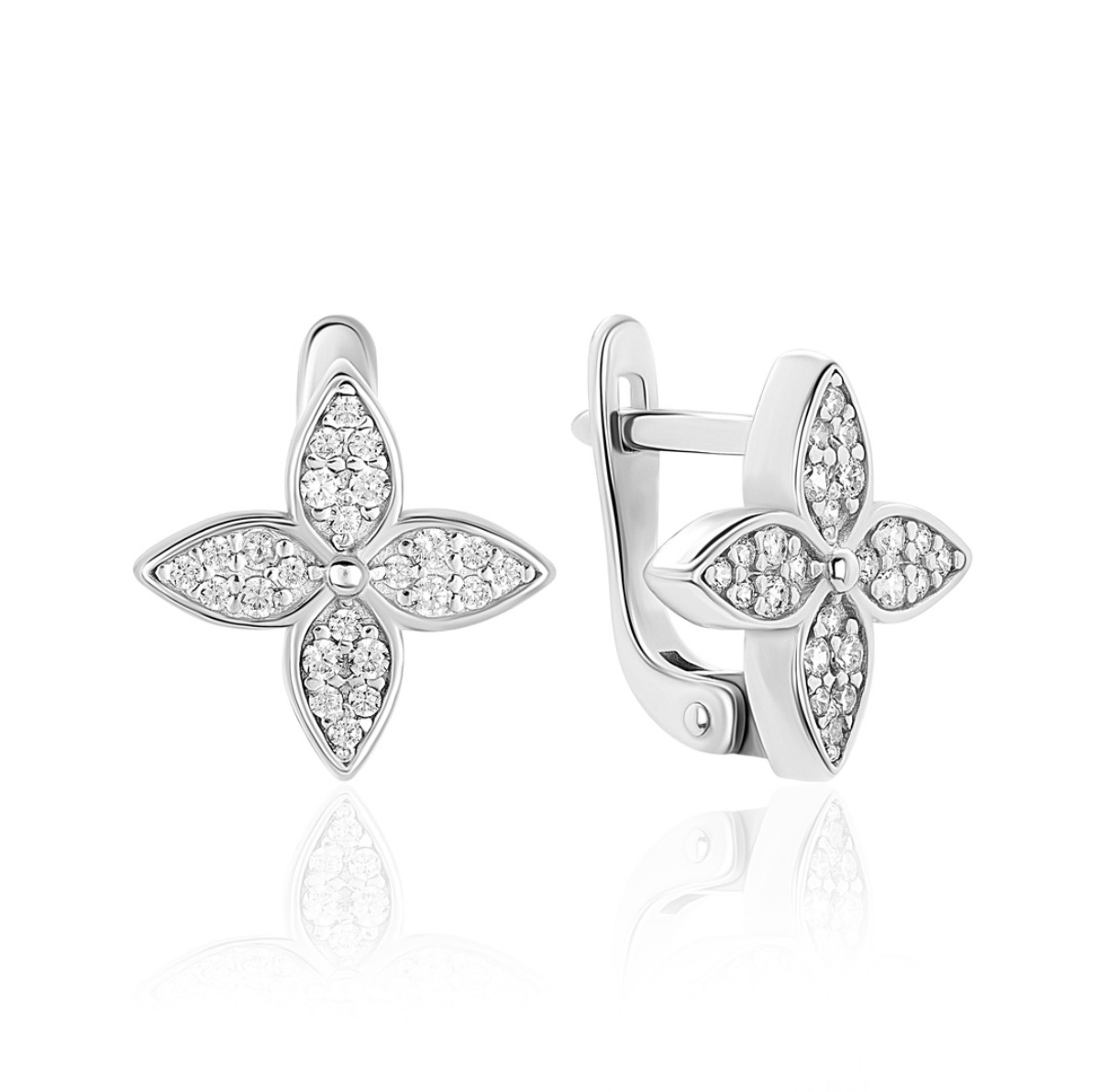 Сережки на англійській застібці "Flowers" – обкладинка - купуйте на Chuttyevo!