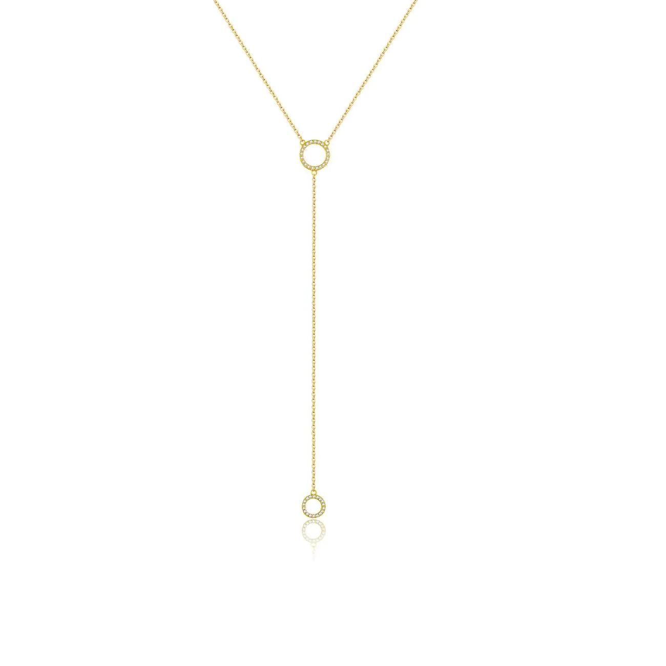 Ланцюжок спадаючий з колами позолочений – обкладинка - купуйте на Chuttyevo!