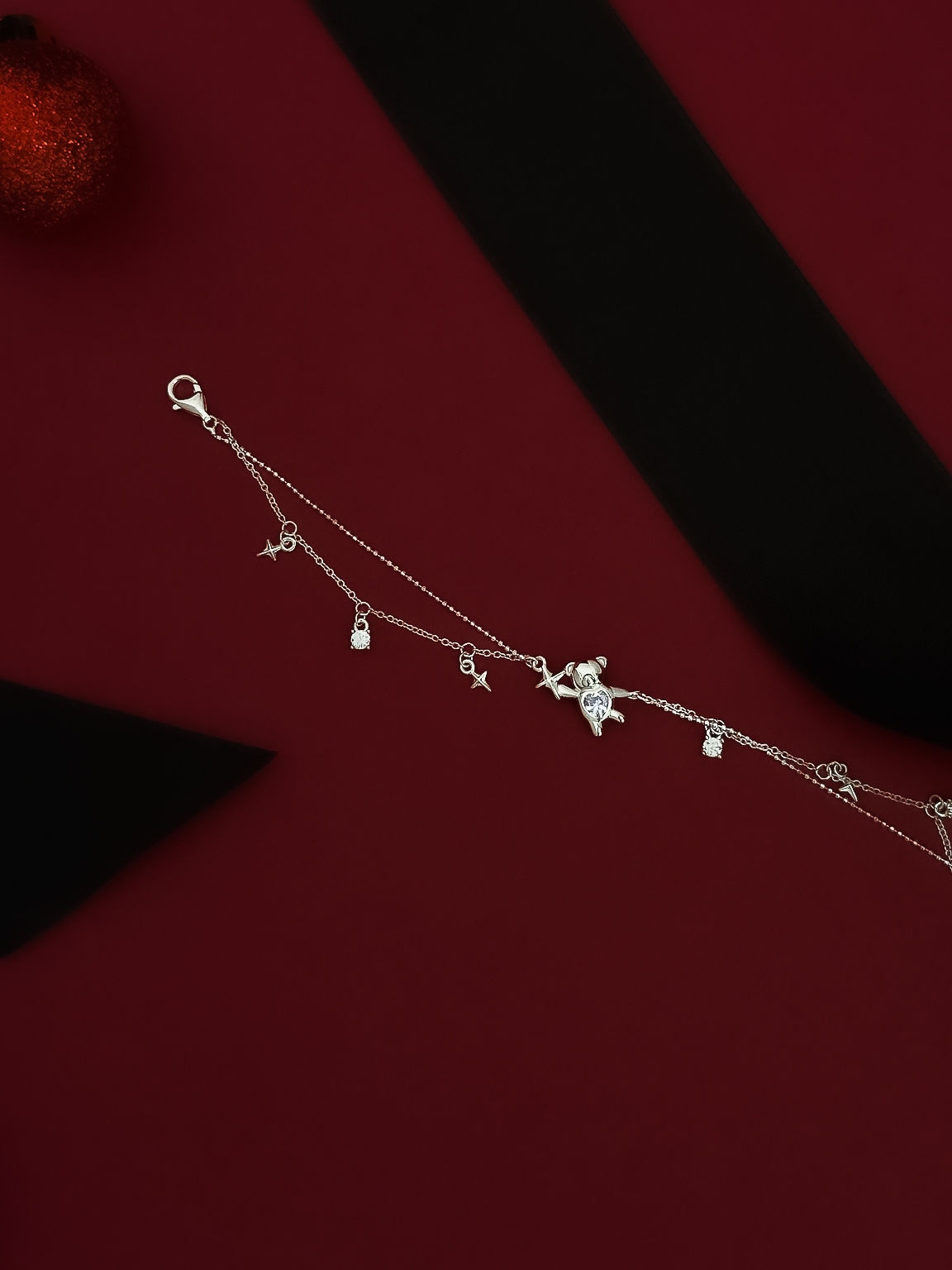 Браслет подвійний "Ведмедик з серцем" – обкладинка - купуйте на Chuttyevo!