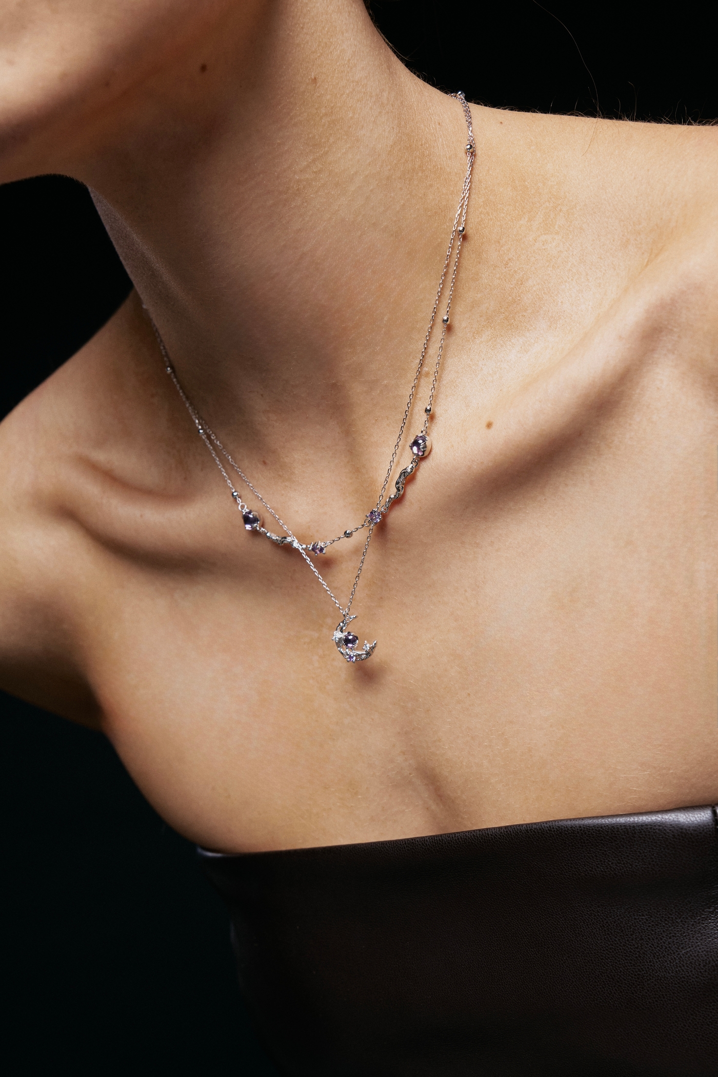 Ланцюжок подвійний "Violet moon" – обкладинка - купуйте на Chuttyevo!