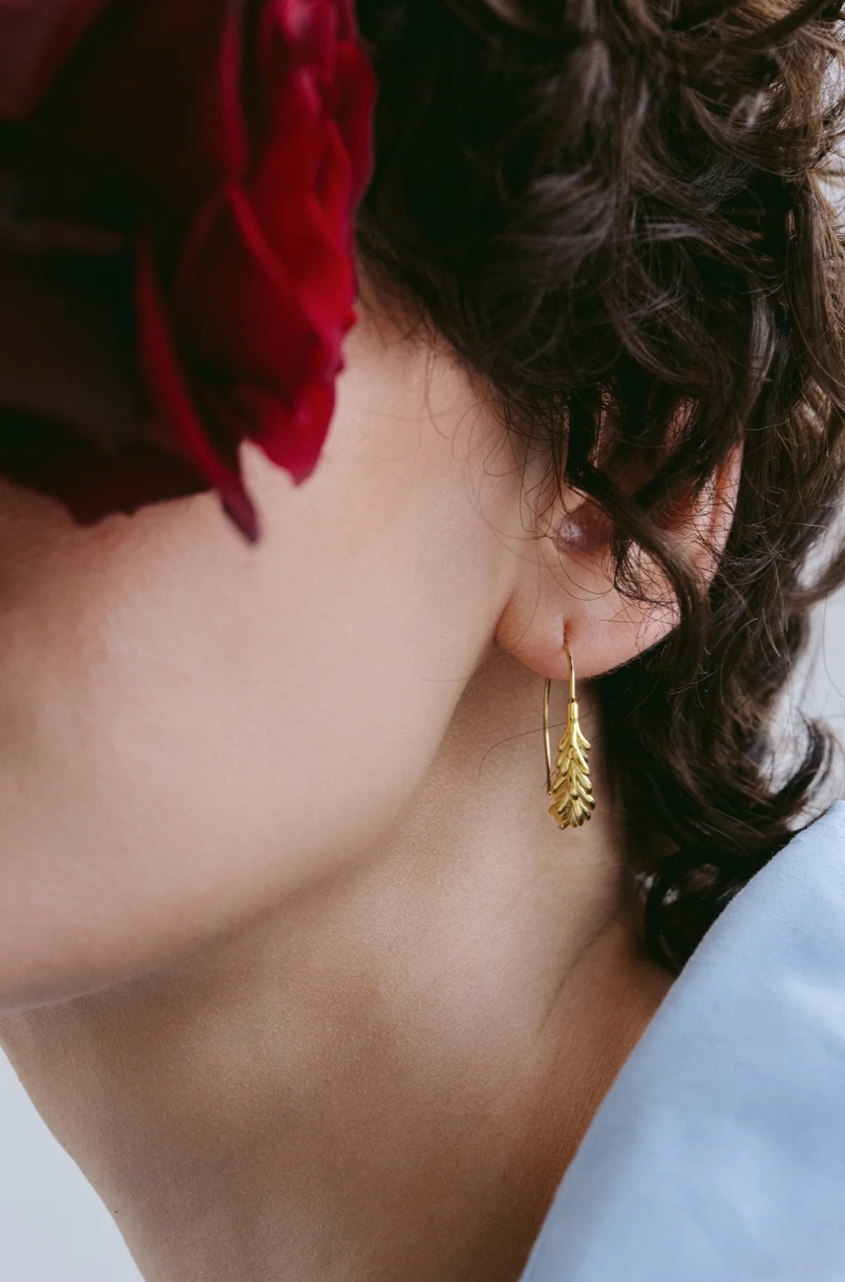 Сережки "Колосся", позолота – обкладинка - купуйте на Chuttyevo!