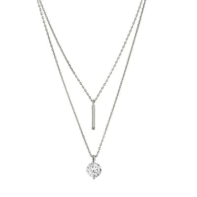 Подвійний ланцюжок з фіанітом і паличкою – обкладинка - купуйте на Chuttyevo!