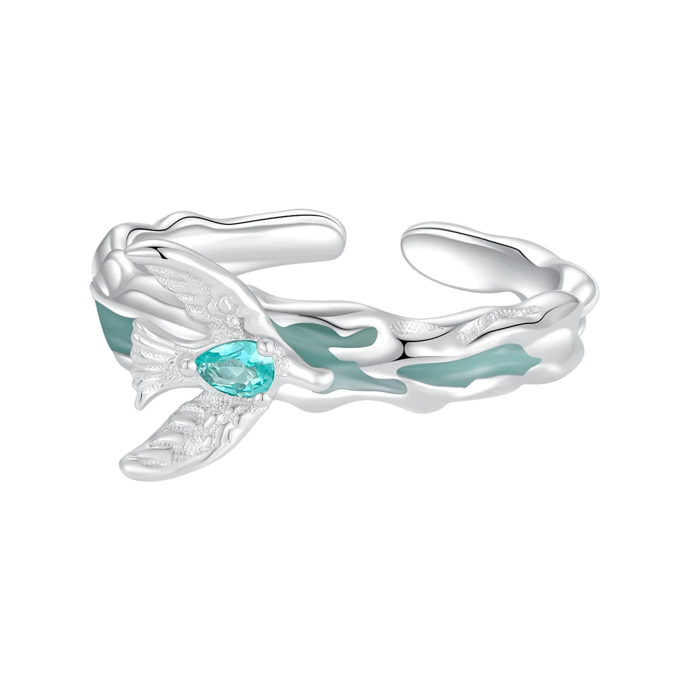 Каблучка з емаллю "Bird" – обкладинка - купуйте на Chuttyevo!