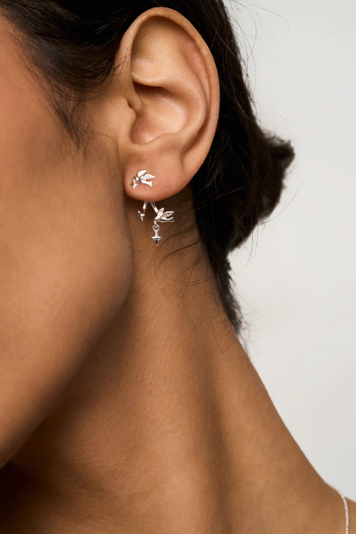 Сережки-джекети "Ластівки" – обкладинка - купуйте на Chuttyevo!